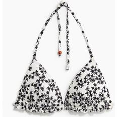 Bikinioberteile H&M Push-up Triangel-Bikinitop - Weiß/Schwarz Geblümt