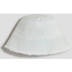 Sonnenhüte H&M Bucket Hat Aus Denim Mit Ausgefransten Kanten Blasses - Denimblau