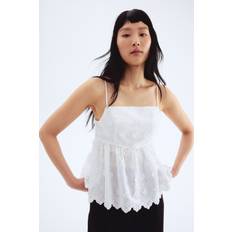 H&M Trägertop Mit Applikationen - White