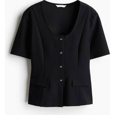 H&M Cardigan Mit Kurzarm - Schwarz
