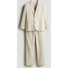 Anzüge H&M Anzug Aus Leinenmix - Hellbeige