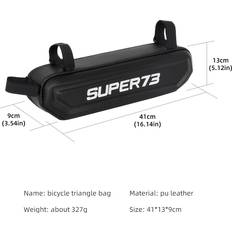 Temu Bucklos Electric Bicycle Saddlebag Adjustable Black Pu Storage Bag