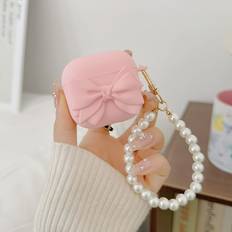 Headphones Temu 3D Pink Bow Matte Silicone Soft Case