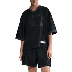 Polyester - Women T-shirts Nike Women's Sportswear Street Oversized Short-Sleeve Graphic Top - Black/Anthracite