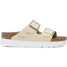 Birkenstock Arizona PAP Flex Platform Nubuk Leather - Ecru