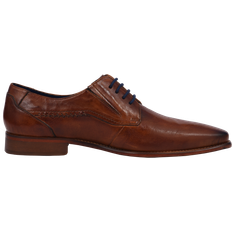 Läder Derby Bugatti Business Lace-up - Cognac