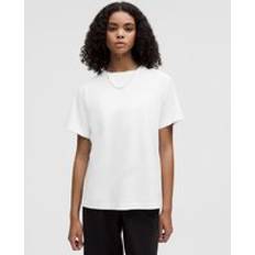 T-shirts Lululemon T-Shirt Aus Bio Mit Rundhalsausschnitt Für Frauen - White