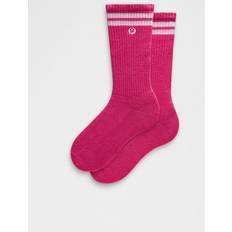 Lululemon Kläder Lululemon Unisex Daily Essential Crew-Socken Gestreift - Raspberry Coulis/White