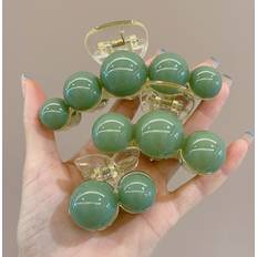 Hårprodukter Temu 3 Pcs Elegant Plastic Beaded Hair Claw Clips