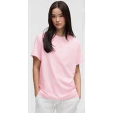 Lululemon Överdelar Lululemon T-Shirt Aus Bio Mit Rundhalsausschnitt Für Frauen - Pink Organza