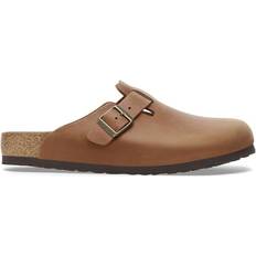 Birkenstock Mocka Träskor Birkenstock Boston Oiled Leather Clog Shoes - Cognac