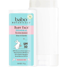 Babo Botanicals Baby Face Mineral Fragrance Free Sunscreen Stick SPF50 17g