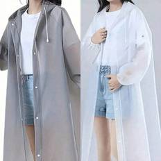 Unisex - Yellow Rain Clothes Shein Long EVA Unisex Thickened Waterproof Raincoat - Quick-Dry