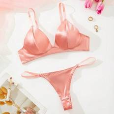 Polyester - Women Lingerie Sets Shein European-Style Women's Lingerie Set - Feminine Allure