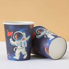 Party Paper Cups Shein Disposable Paper Cups 10pcs Astronaut Space Theme