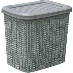 JVL 10L Knit Loop Plastic Grey Storage Box 10L