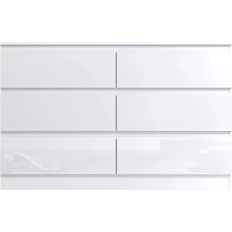 Fwstyle Stora White Gloss Chest of Drawer 110x77cm