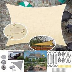 Beige Sail Awnings Shein Outdoor Triangular Sun Shade Sail 1pc