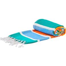 Nicola Spring Deluxe Cotton Turkish Multi Bath Towel White, Multicolour (160.02x89.92cm)