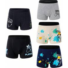 Boxer Shorts Shein Fun Video Game Print Cotton Boxer Briefs - Young Boys