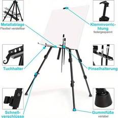 Shein Aluminium Adjustable Field Easel 52-160 cm Black Display