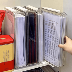 Transparent Archiving Boxes Shein A4 Clear File Box With Handle 1 Pc