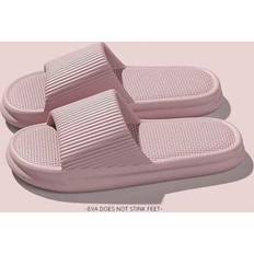 Men Slippers Shein Versatile Soft Solid Color Striped Pattern - Silent