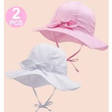 Bucket Hats Children's Clothing Shein Baby Girl Sun Hat With Outdoor Adjustable Beach Hat - Wide Brim Bucket