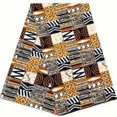 Shein African Batik Printing Fabric 1pc Fabrics Brown