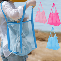 Blue Beach Bags Shein Women's Summer Quick-Dry Beach Tote Bag - Large Capacity