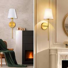 Shein 2 Sets Of Gold Black Lamps Wall light