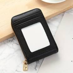 Temu Men's Pu Leather Casual Card Holder - Zipper Coin Purse