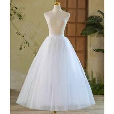 Shein Long Daily Wear Tulle Crinoline Petticoat - White