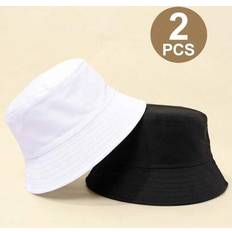 Bucket Hats Shein Kids Solid Color Bucket Hat - Casual