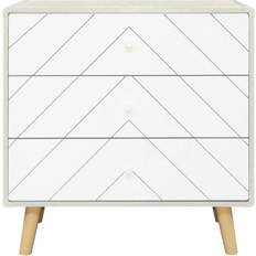 SECONIQUE Dixie 3 Dusty Grey/White Chest of Drawer 80x79cm