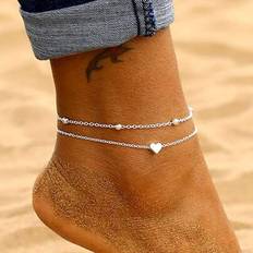 Anklets Shein Copper Heart-Shaped Anklet - Daily Casual