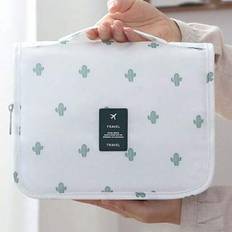 Polyamide Toiletry Bags & Cosmetic Bags Shein Portable Makeup Bag - Polyamide Multifunctional Folding Cactus Pattern