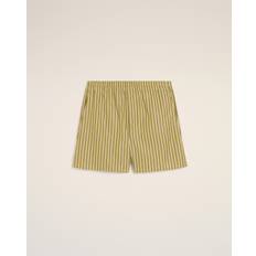 Ami Paris Unisex Trousers & Shorts Ami Paris Khaki Cotton Elasticated Shorts - Lichen/White/Curry