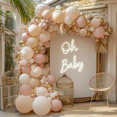 White Balloon Arches Shein Pink Beige Balloon Arch Set 105Pcs