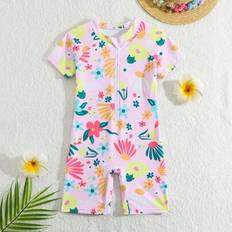 Elastane Bathing Suits Shein One Piece Swimsuit - Directional Print