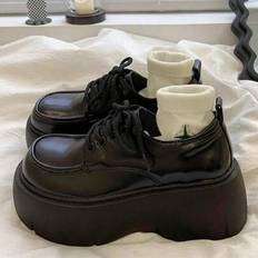 Oxford Shein Thick Sole Platform Oxfords - Women's