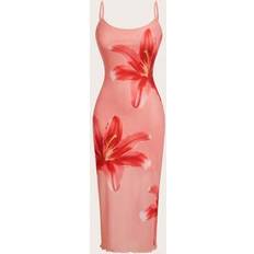 Shein Women's Resort Floral Print Fitted Elegant Camisole Dress - Women
