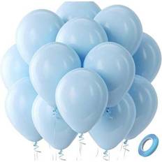 Shein Pastel Blue Latex Party Balloons 12 Inch Round Helium Light
