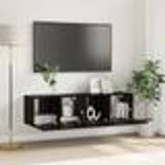 vidaXL Cabinet Set Black Oak TV Bench