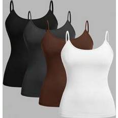 5XL Tank Tops Shein Plus Size Women Plain Casual Camisole Spaghetti Strap Tank Tops - Valentine Day