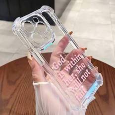 Shein Minimalist Religious Slogan & Jesus Design Case Compatible With IPhone 11/12/13/14/15/16 Pro Max