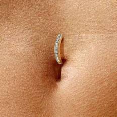 Silver - Women Piercings Shein 925 Sterling Silver Diamond Navel Ring Belly Button - Silver