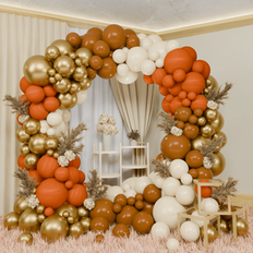 Shein Gold Skin Tone 123pcs Brown Orange Latex Balloons