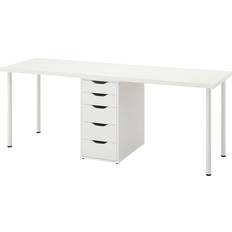 Alex skrivbord IKEA Lagkapten Alex 200 x 60 cm Vit Skrivbord