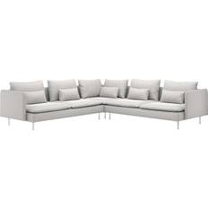 IKEA Vita Soffor IKEA Söderhamn Hörnsoffa 6-Sits Tallmyra Vit/Svart Soffa